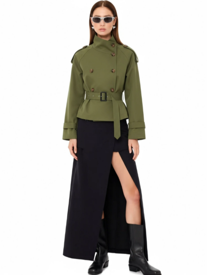 Talia | Cropped Trench Coat