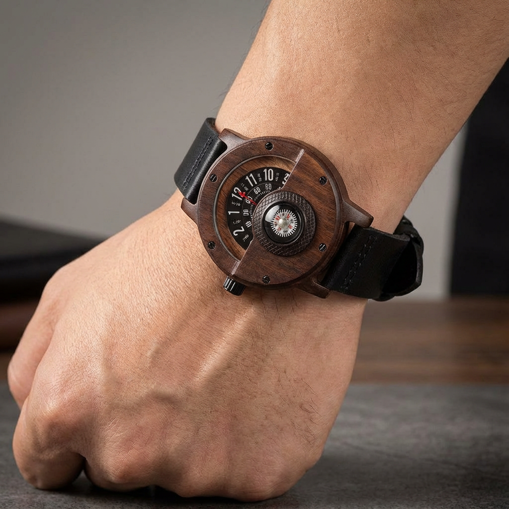 Helvani Walnut & Bamboo Watch