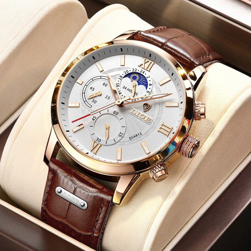 Lige Classic Moonphase Chronograph