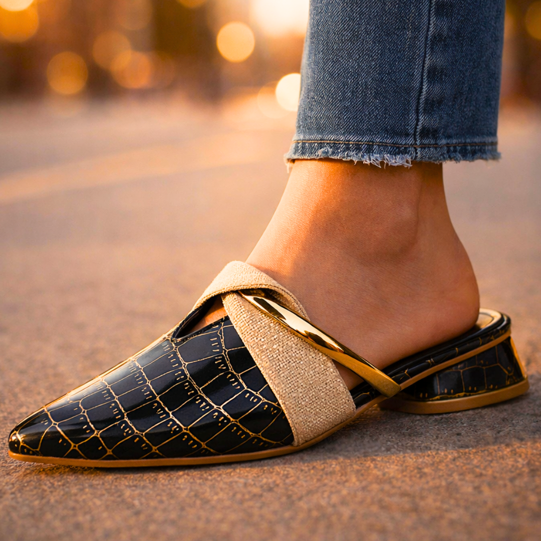 Valemont™ Croc Detail Mule Heels
