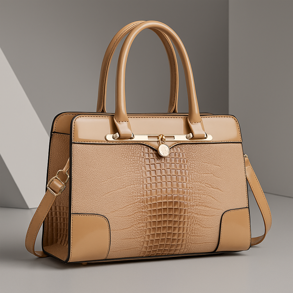 The Knightsbridge – Croc-Embossed Tote