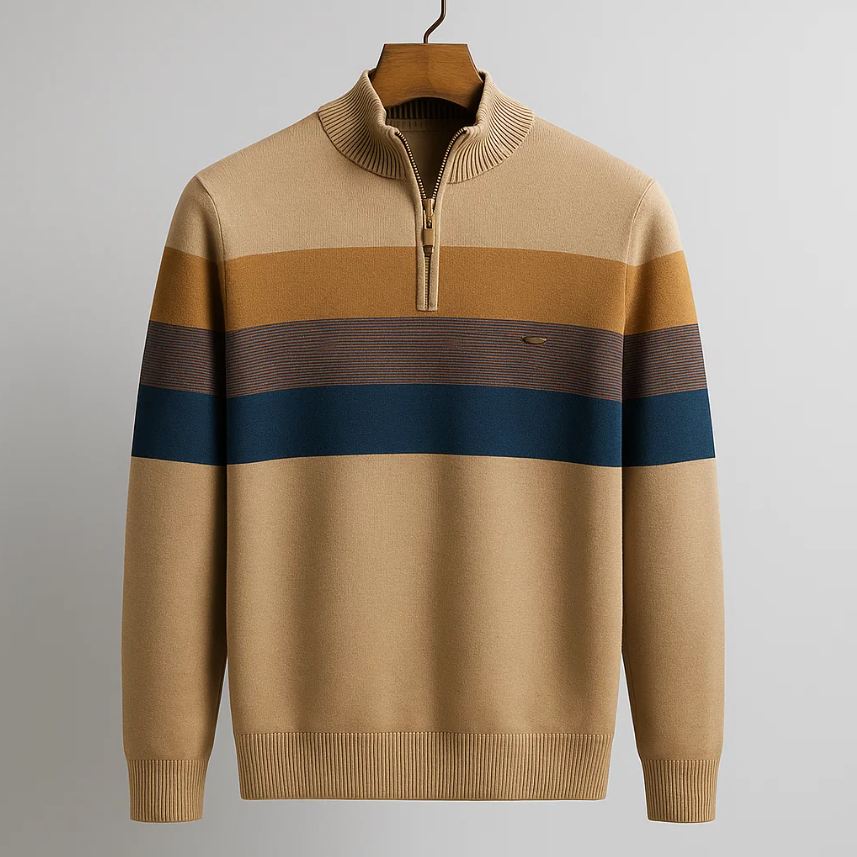Alford Cotton Quarter-Zip Sweater