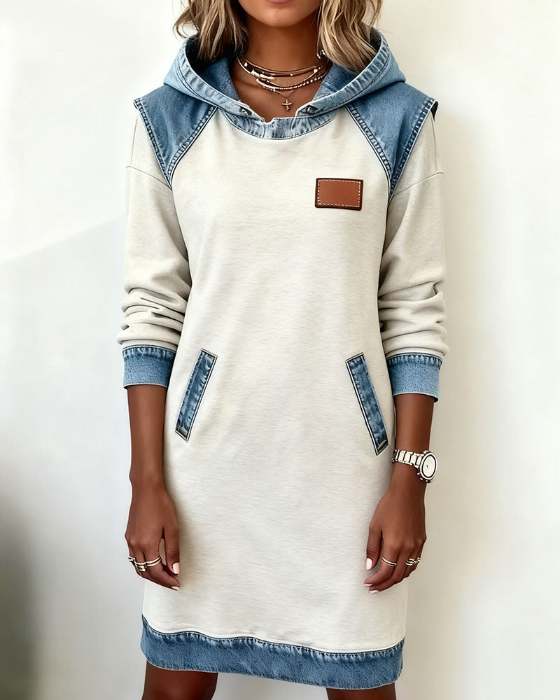 Mirelle Contrast Hoodie Dress