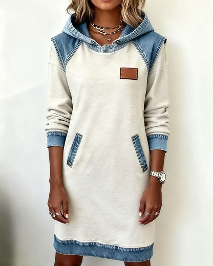 Mirelle Contrast Hoodie Dress