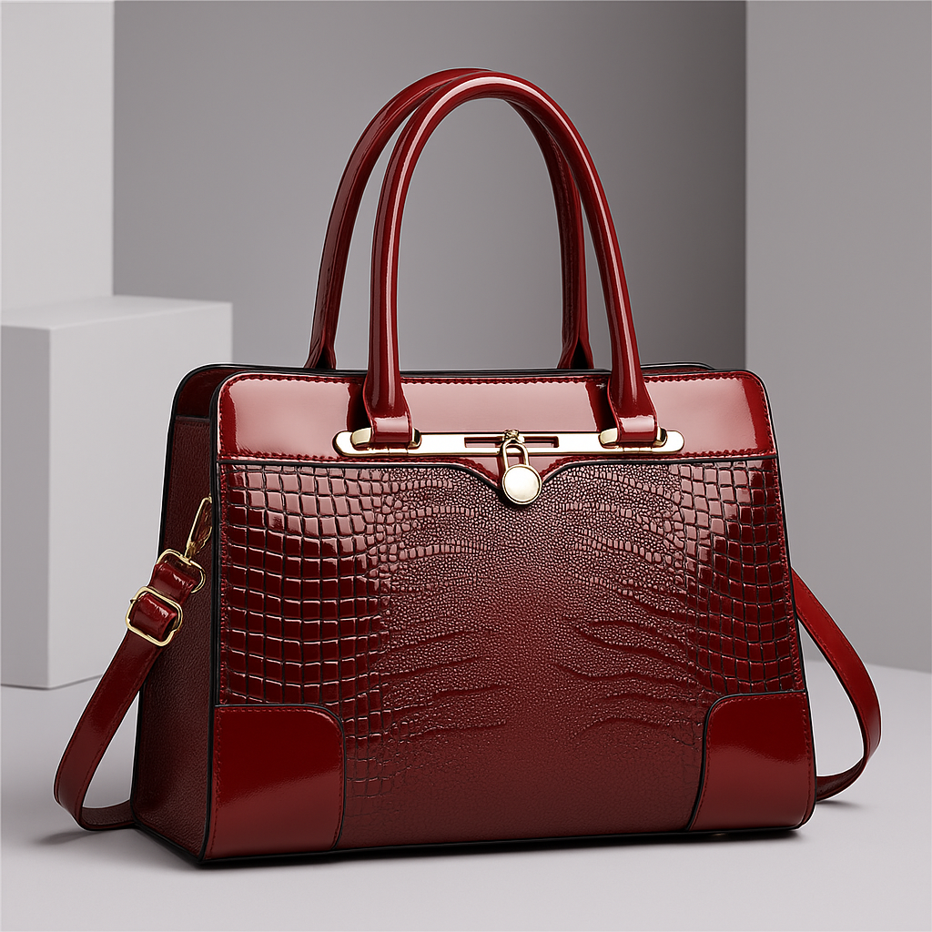 The Knightsbridge – Croc-Embossed Tote