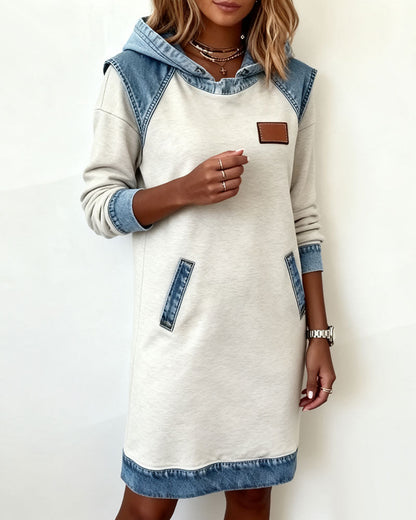 Mirelle Contrast Hoodie Dress
