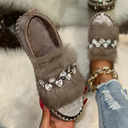 AuroraFur™ Sparkle Comfort Loafers