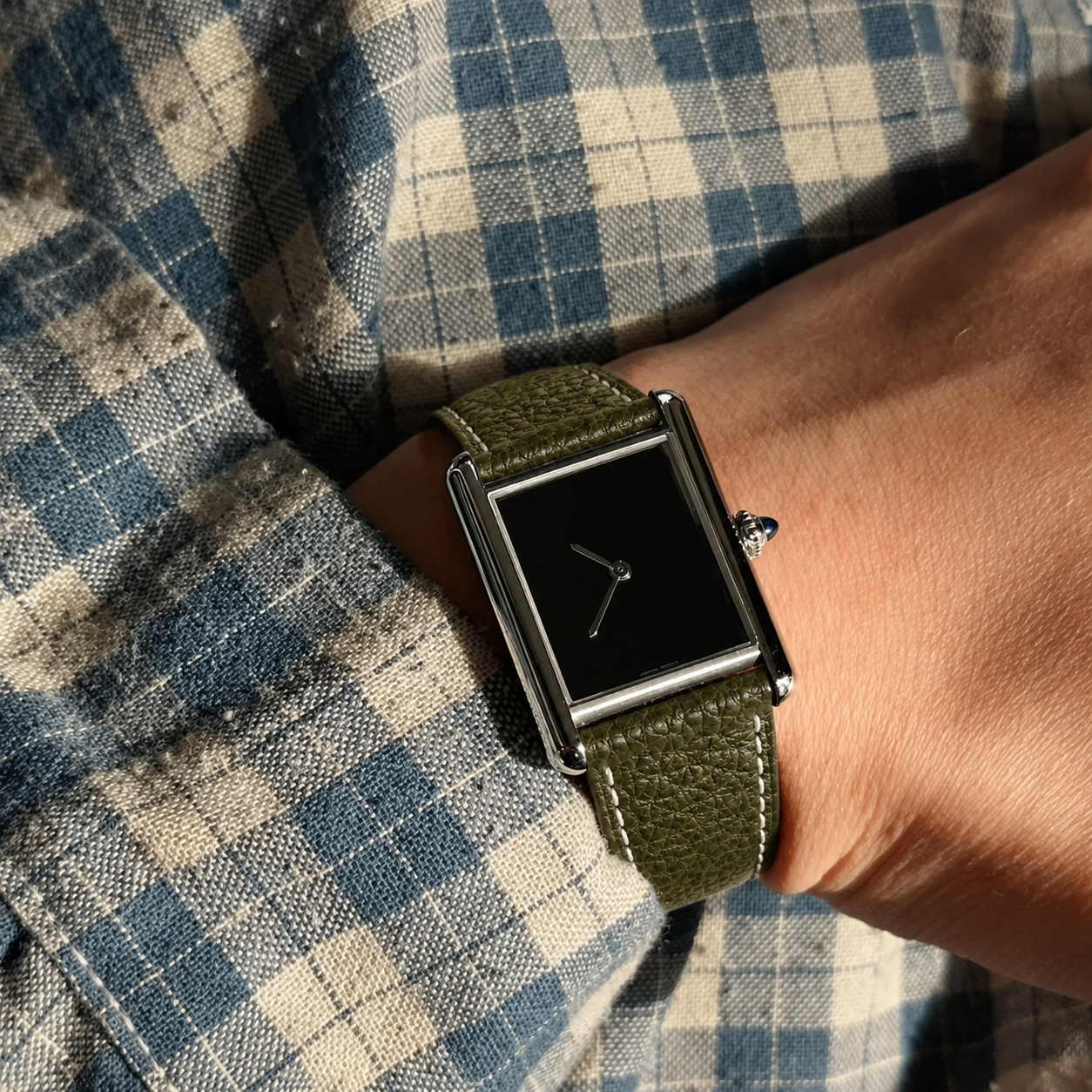 Harrow Square Leather Watch