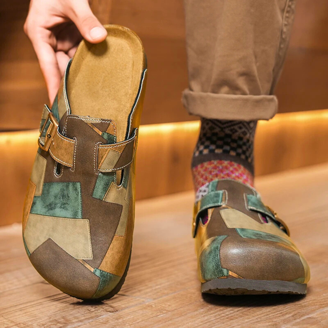 The Barbican™ – Leather Mosaic Slides