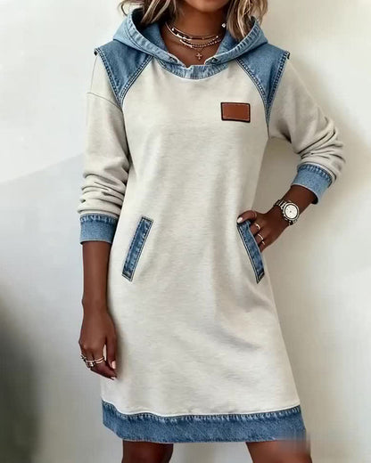 Mirelle Contrast Hoodie Dress