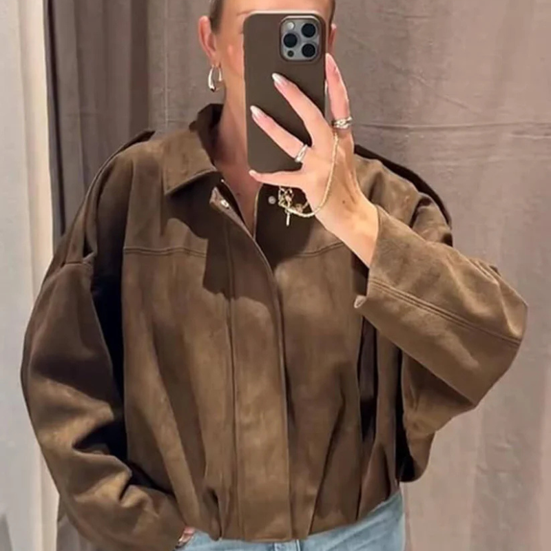 Marcelle™ Suede Bomber Jacket