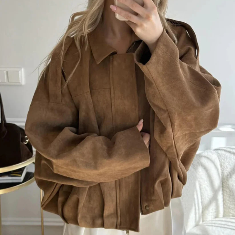 Marcelle™ Suede Bomber Jacket