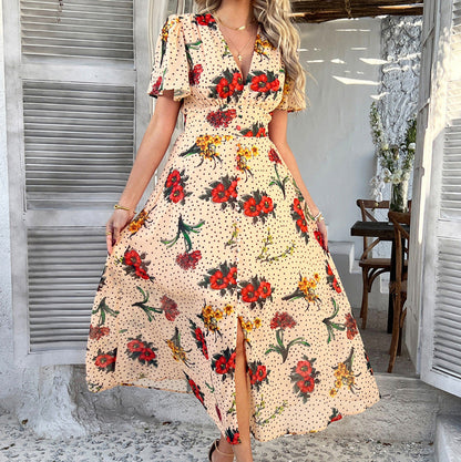 Chiara – Effortlessly Elegant Floral Maxi Dress