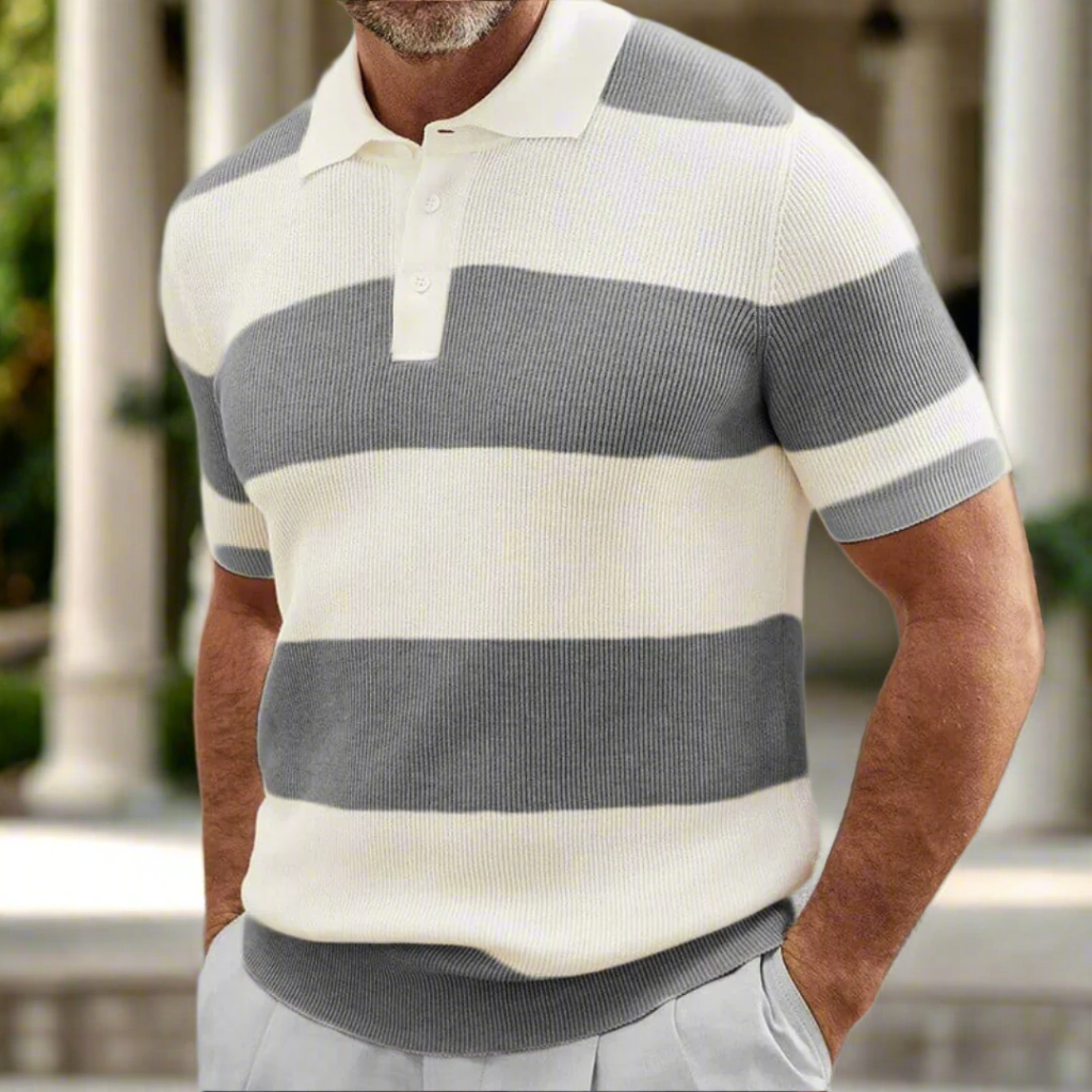 James – Breathable Striped Golf Polo