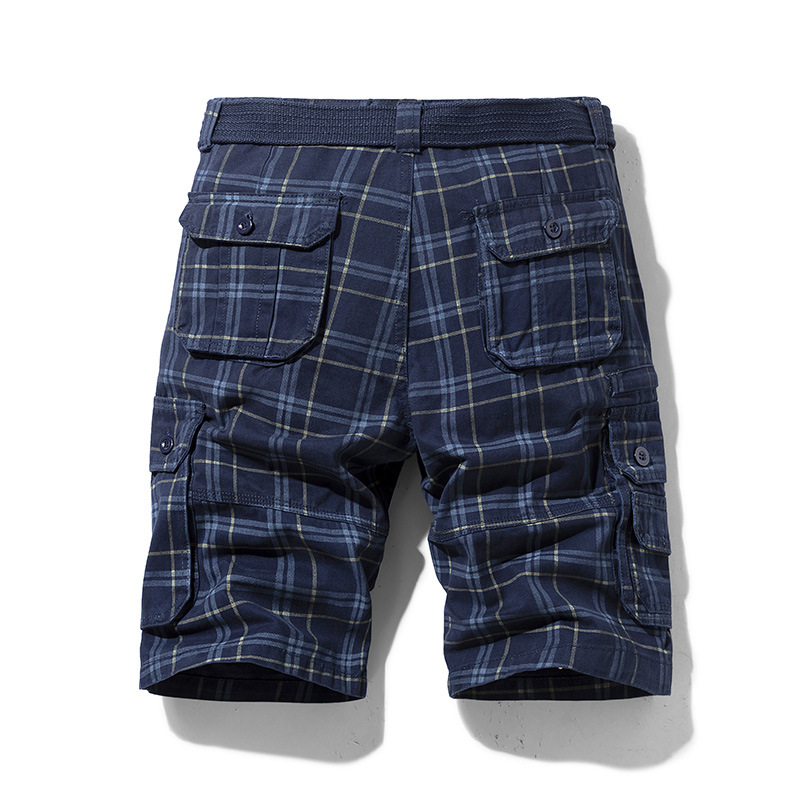 Ethan – Lightweight Check Cargo Shorts
