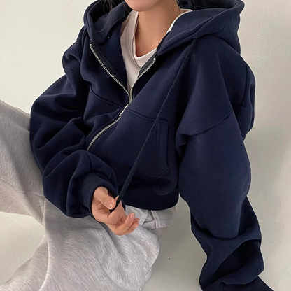 Mallora Oversized Zip Hoodie
