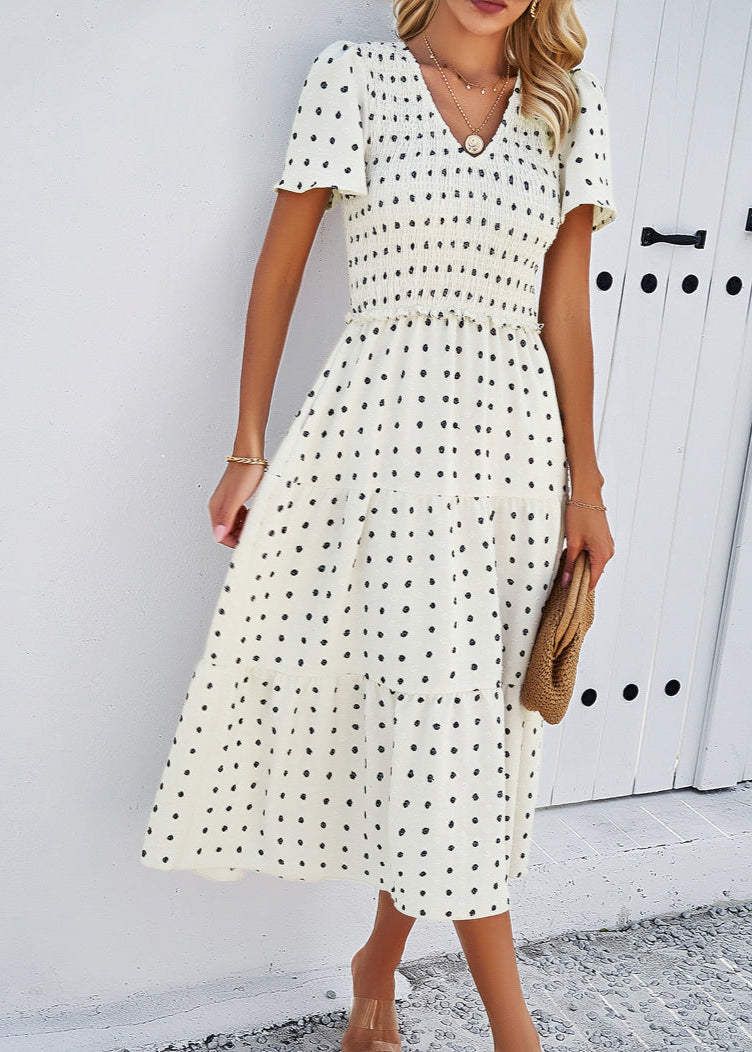 Doris – Flattering Polka Dot Dress