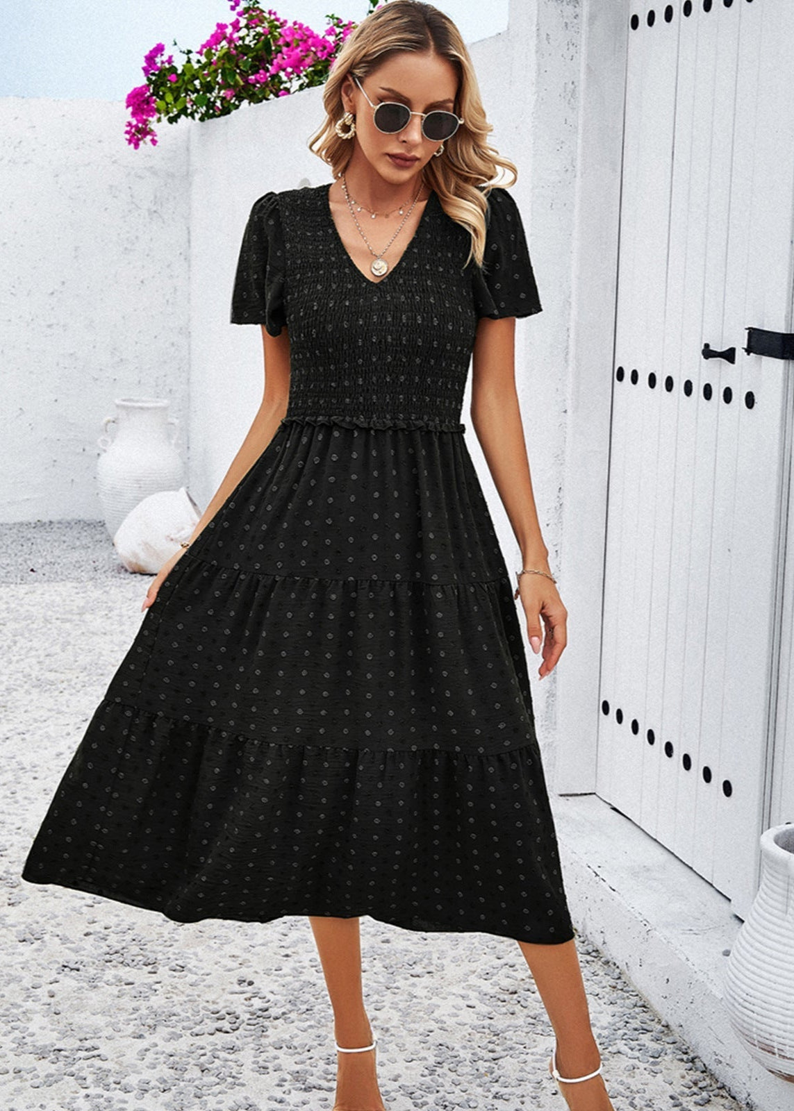 Doris – Flattering Polka Dot Dress