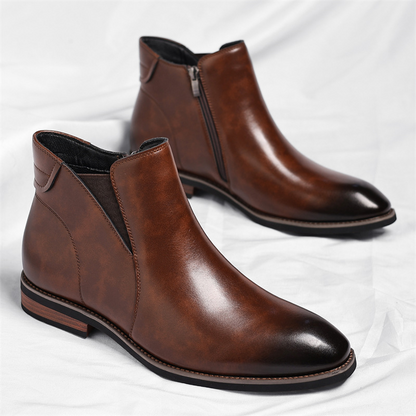 Vencoro Genuine Leather Chelsea Boots