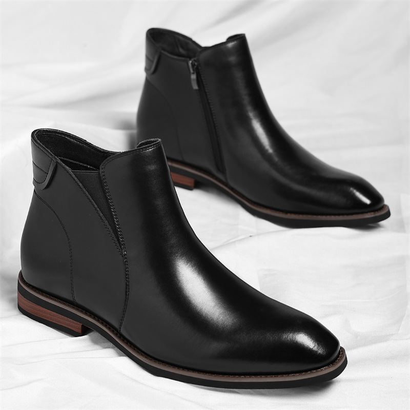 Vencoro Genuine Leather Chelsea Boots