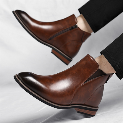 Vencoro Genuine Leather Chelsea Boots