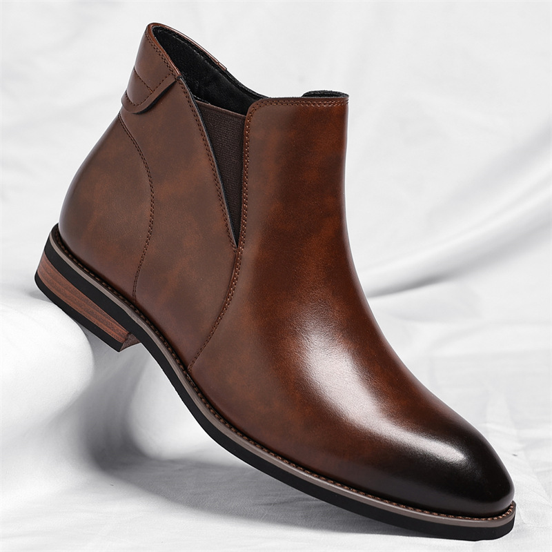 Vencoro Genuine Leather Chelsea Boots