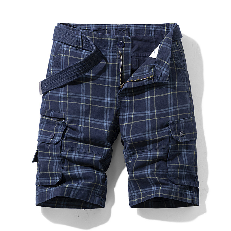 Ethan – Lightweight Check Cargo Shorts