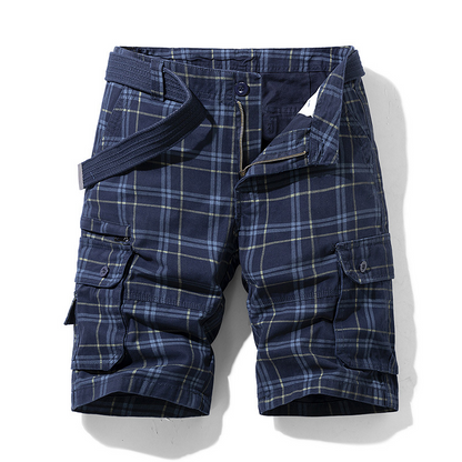 Ethan – Lightweight Check Cargo Shorts