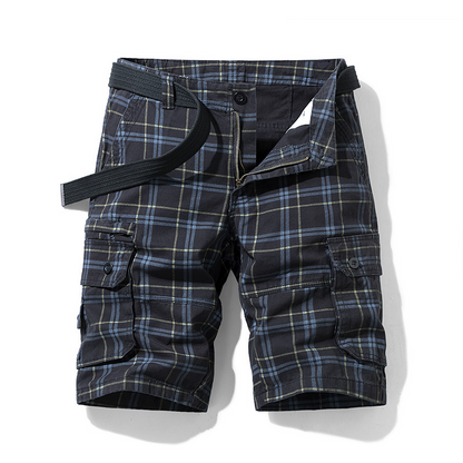 Ethan – Lightweight Check Cargo Shorts