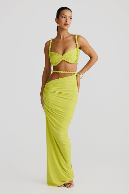 Ahria – Bold Satin Skirt Set