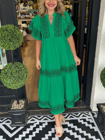 Mia – Elegant Tummy-Concealing Maxi Dress