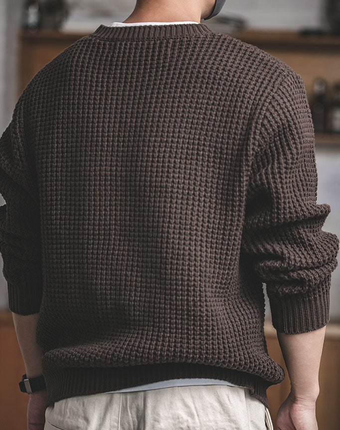 Albin Wool-Blend Retro Knit Sweater