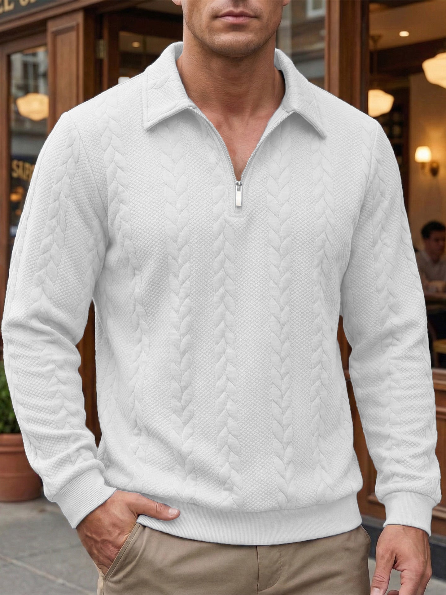 The Ravello™ – Italian Quarter-Zip Polo