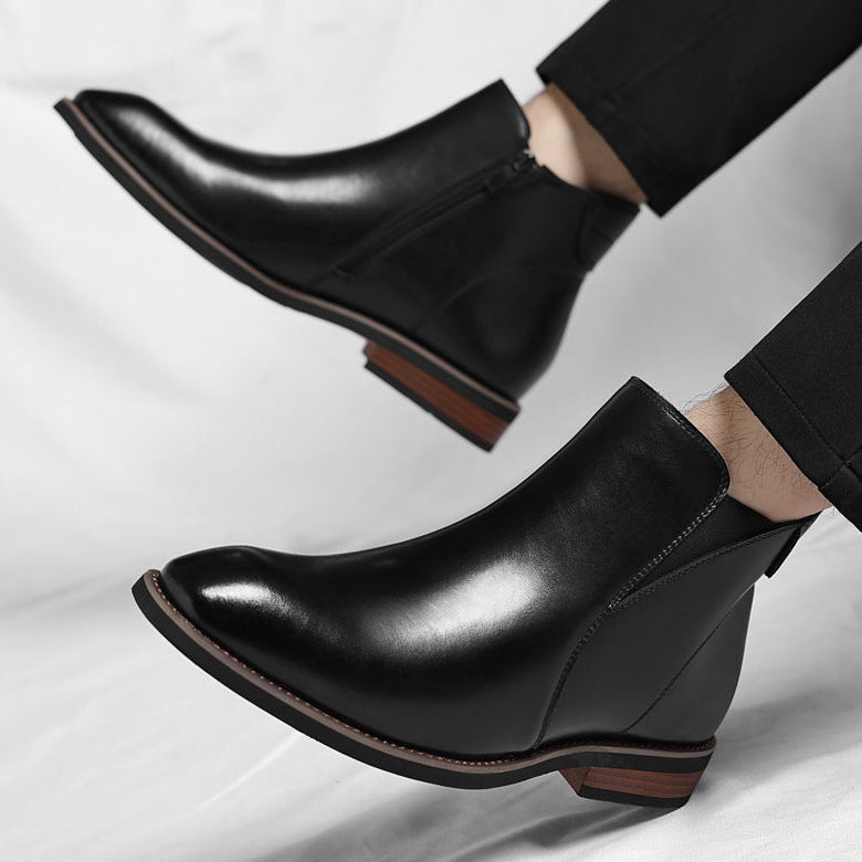 Vencoro Genuine Leather Chelsea Boots