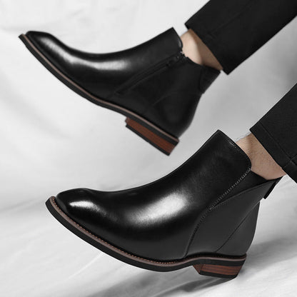 Vencoro Genuine Leather Chelsea Boots