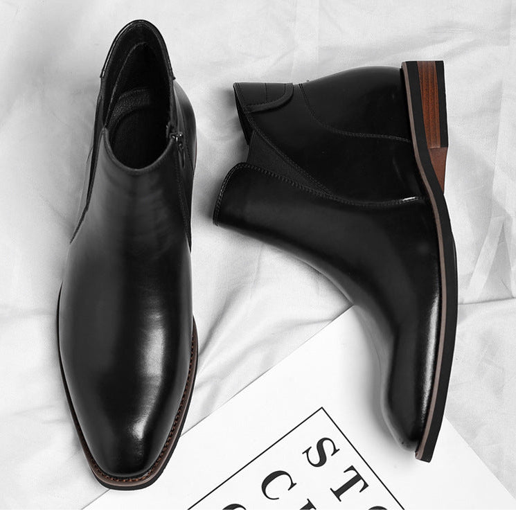 Vencoro Genuine Leather Chelsea Boots