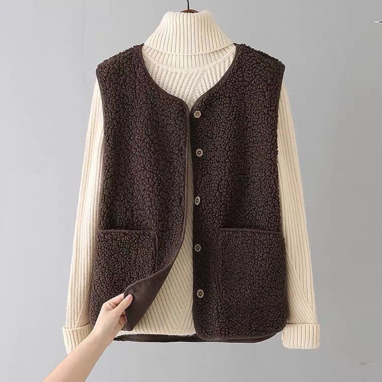 CozyLuxe™ Fleece Button Vest