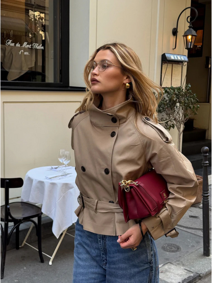 Talia | Cropped Trench Coat