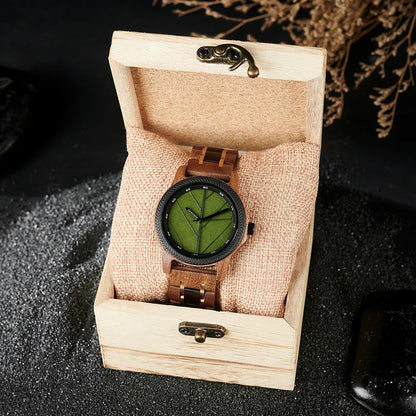 Elm Leaf Wood Watch
