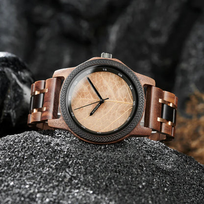 Elm Leaf Wood Watch