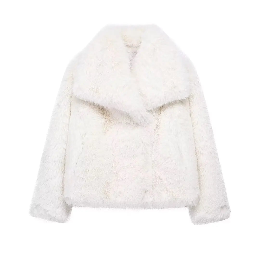 Veralyn Cropped Faux Fur Jacket