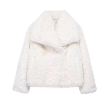 Veralyn Cropped Faux Fur Jacket