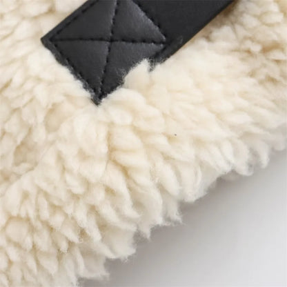 Arwen Contrast-Trim Teddy Jacket
