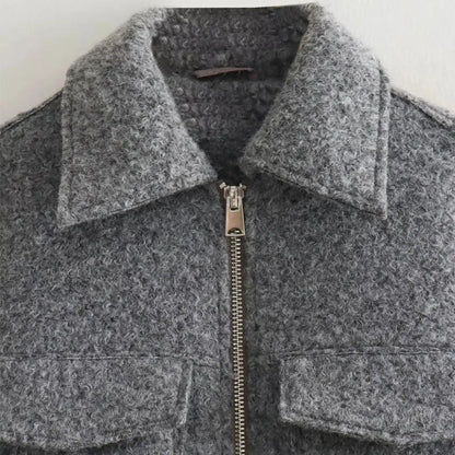 Arlena Cropped Wool-Blend Jacket