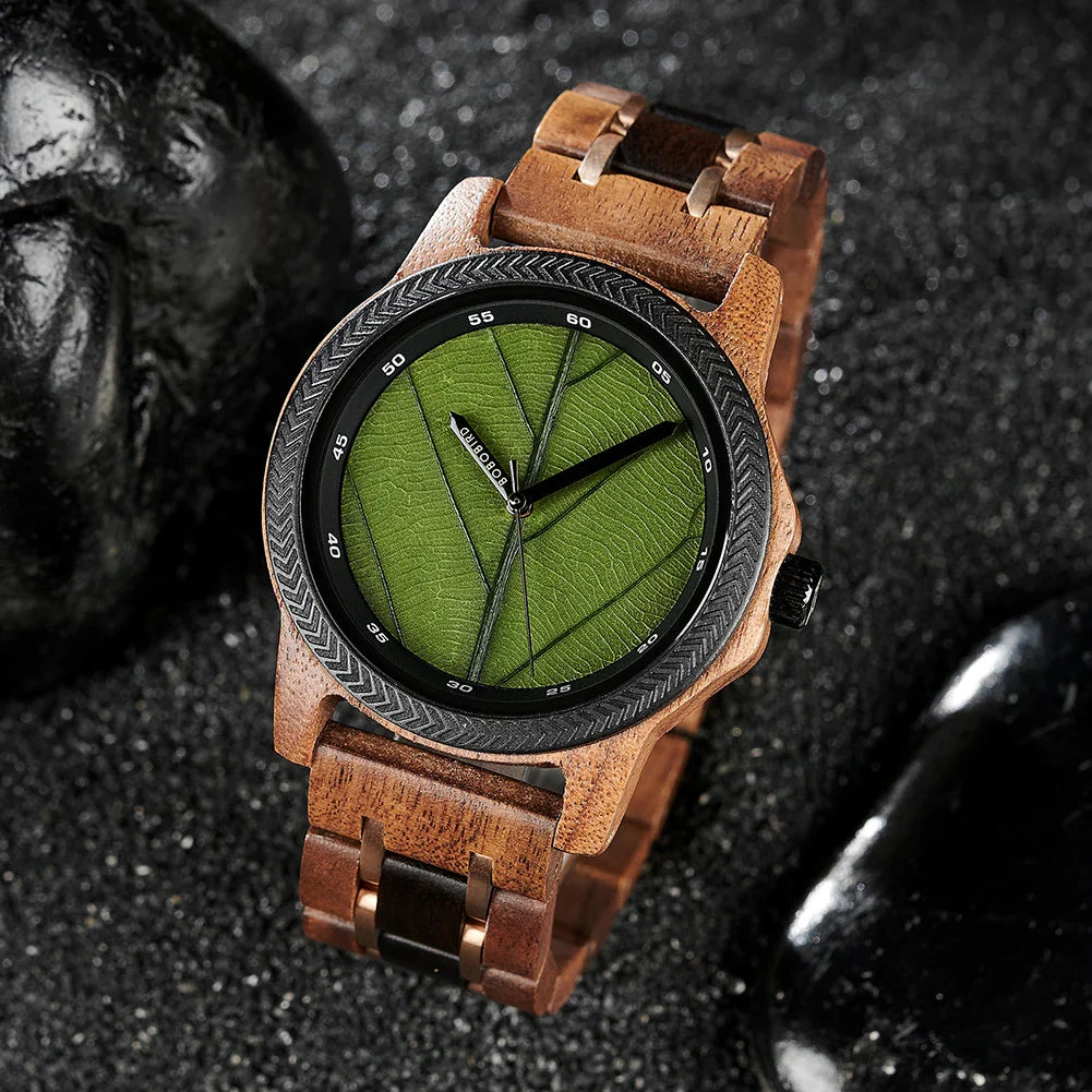 Elm Leaf Wood Watch