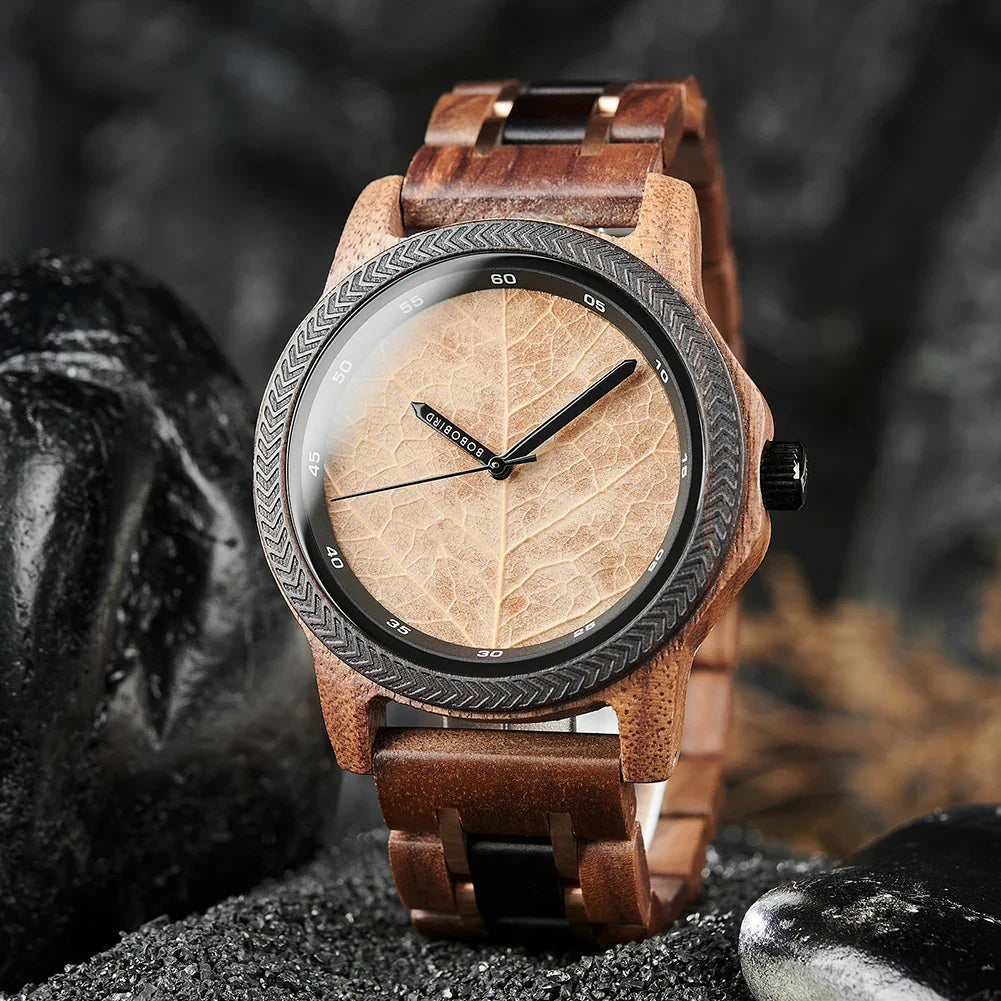 Elm Leaf Wood Watch