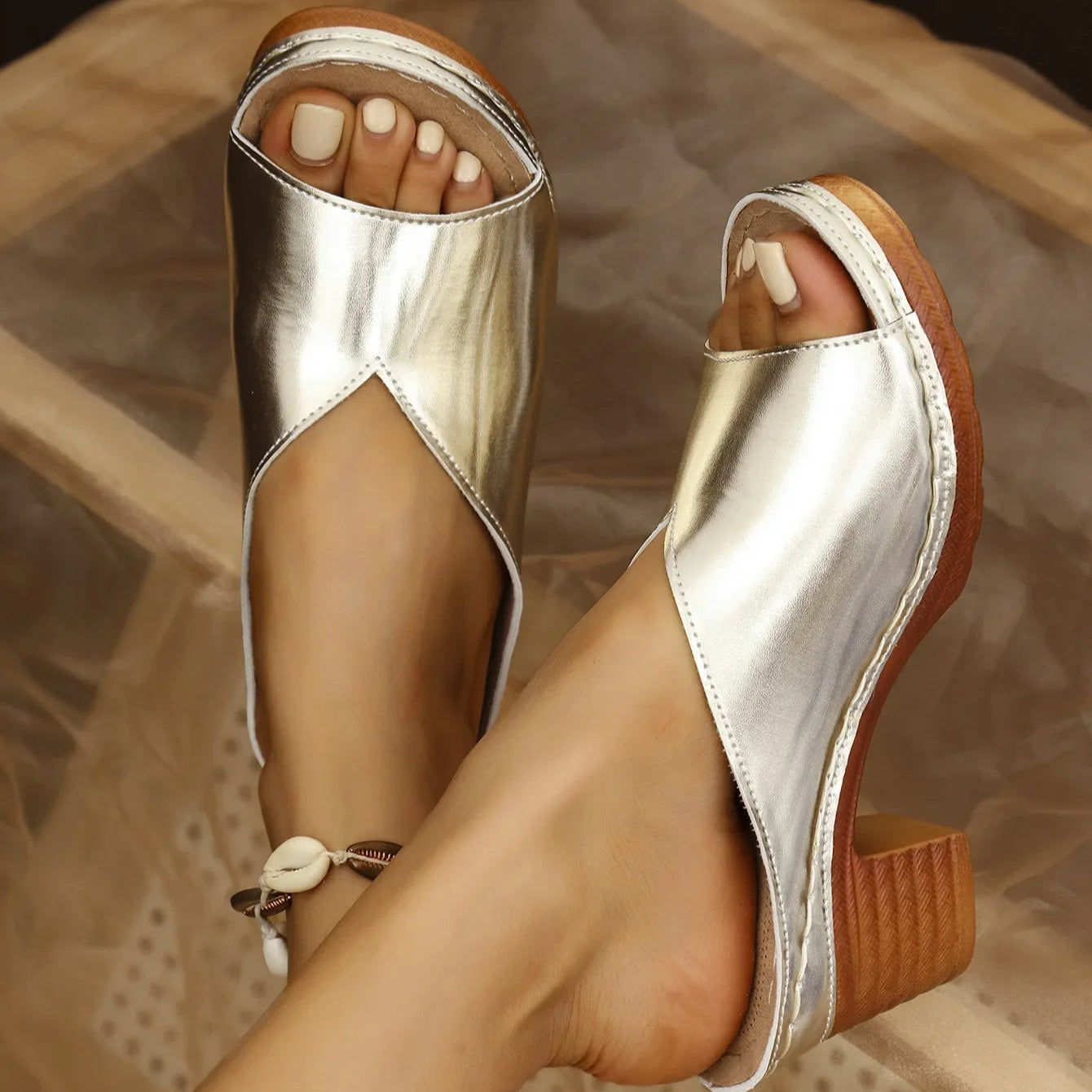 Orthopedic Cushioned Slip-On Sandals