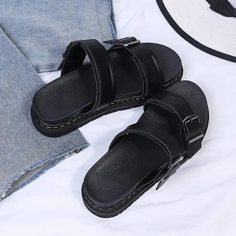 Elira – Retro Lace-Up Sandals with Cushioned Wide Sole