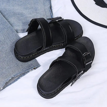 Elira – Retro Lace-Up Sandals with Cushioned Wide Sole