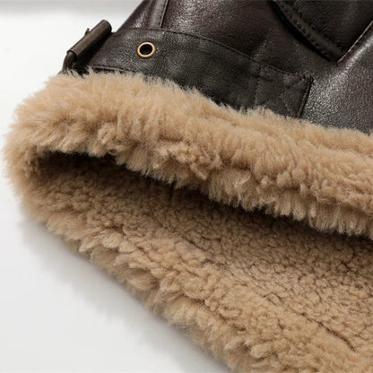 Aurelle Shearling Aviator Jacket